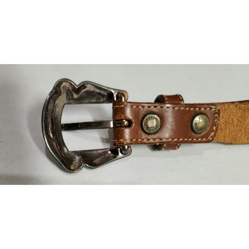 REI Womens Beaded Leather Waist Belt Brown Multicolor Colorful #309025 Size M - Picture 9 of 12